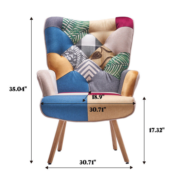 George Oliver Heidegard Accent Chair Modern High Back Arm Chair ...